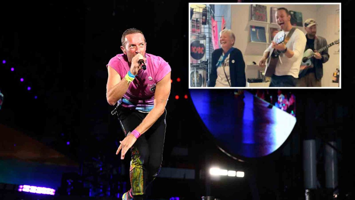 Coldplay pops into NYC record store for surprise performance NBC 5