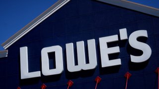 LOS ANGELES, CALIFORNIA – AUGUST 20: The exterior sign of a Lowe’s home improvement store is seen on August 20, 2024 in Los Angeles, California. The company beat fiscal second-quarter earnings expectations, but missed on sales and cut its full-year outlook blaming inflation.  (Photo by Eric Thayer/Getty Images)