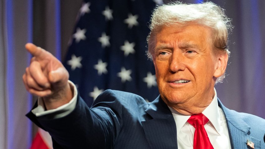 US President-elect Donald Trump speaks during a meeting with House Republicans at the Hyatt Regency hotel in Washington, DC on November 13, 2024. 