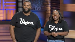 Kenny and Ashley Green of Kaans Designs on ABC’s “Shark Tank.”