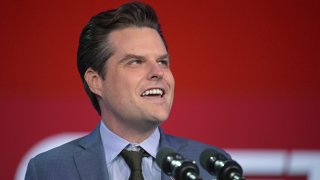 FILE – Rep. Matt Gaetz, R-Fla., speaks at the Republican Party of Florida Freedom Summit, Nov. 4, 2023, in Kissimmee, Fla.