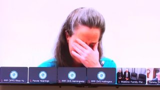 In an image taken from Court TV pool video, Susan Smith is seen testifying via video on Wednesday Nov. 20, 2024.