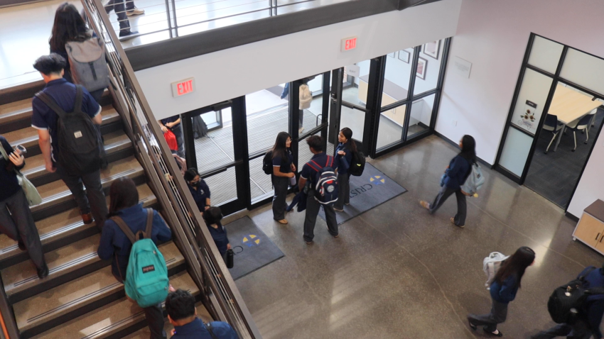 Students at Cristo Rey Dallas College Prep