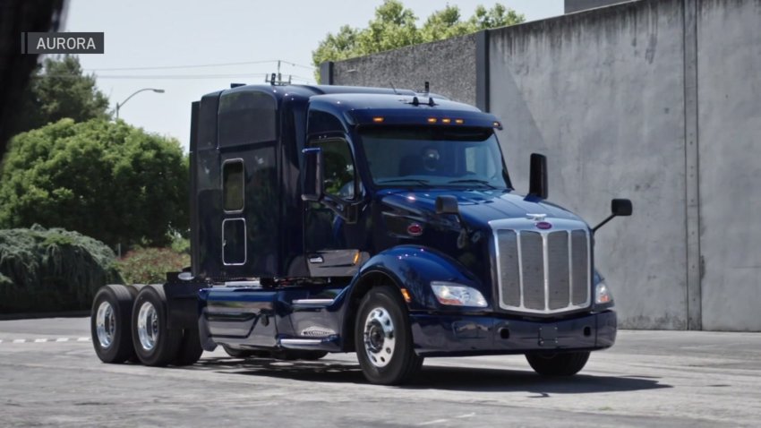 A driverless semi from Aurora.