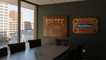 A conference room inside Dickies Fort Worth headquarters.