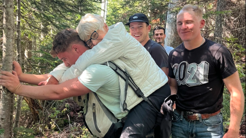 Ursula Bannister of Tacoma was rescued from High Rock Lookout Trail in Washington by Airman Troy May.