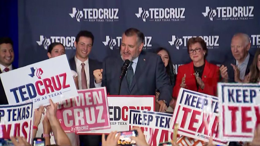 U.S. Sen. Ted Cruz speaks after being projected the winner of his U.S. Senate race, Nov. 5, 2024.