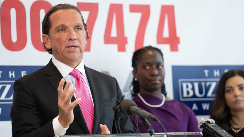 Houston lawyer Tony Buzbee holds a press conference