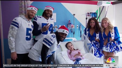 Dallas Cowboys players spread holiday cheer at local children's hospitals