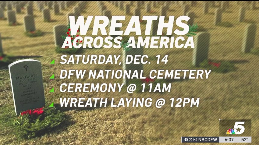 Preps underway for Wreaths Across America at DFW National Cemetery