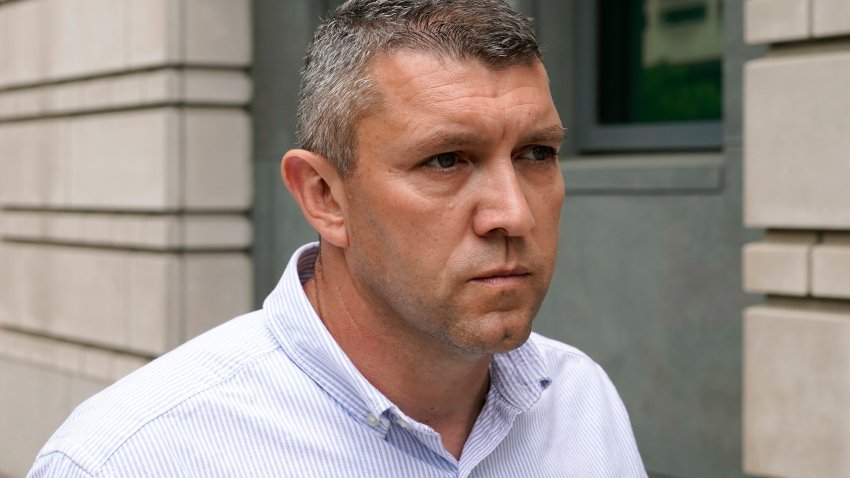 File photo: Then-Washington Metropolitan Police Department Lt. Shane Lamond departs federal court after pleading not guilty to obstruction of justice and other charges, Friday, May 19, 2023, in Washington.