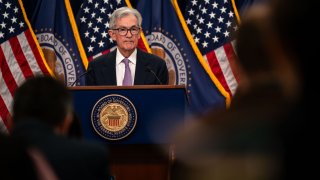 Federal Reserve Board Federal Reserve Chairman Jerome Powell speaks during a news conference following a Federal Open Market Committee meeting in Washington on November 07, 2024 in Washington, DC.
