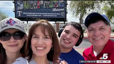 Hurst family spent spring break with Texas Rangers