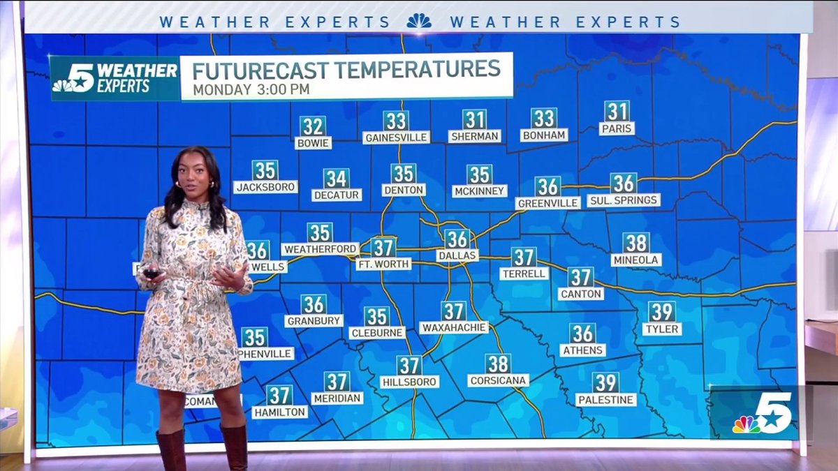NBC 5 Forecast: Arctic front brings coldest air of the season to North ...