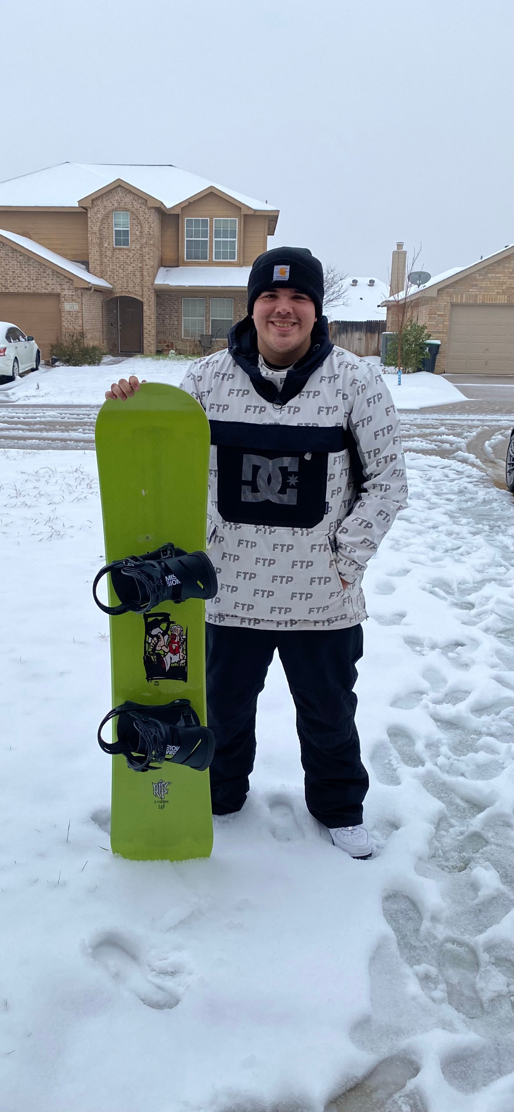 My son Joe is enjoying the snow before it melts here in Newark/Rhome area.