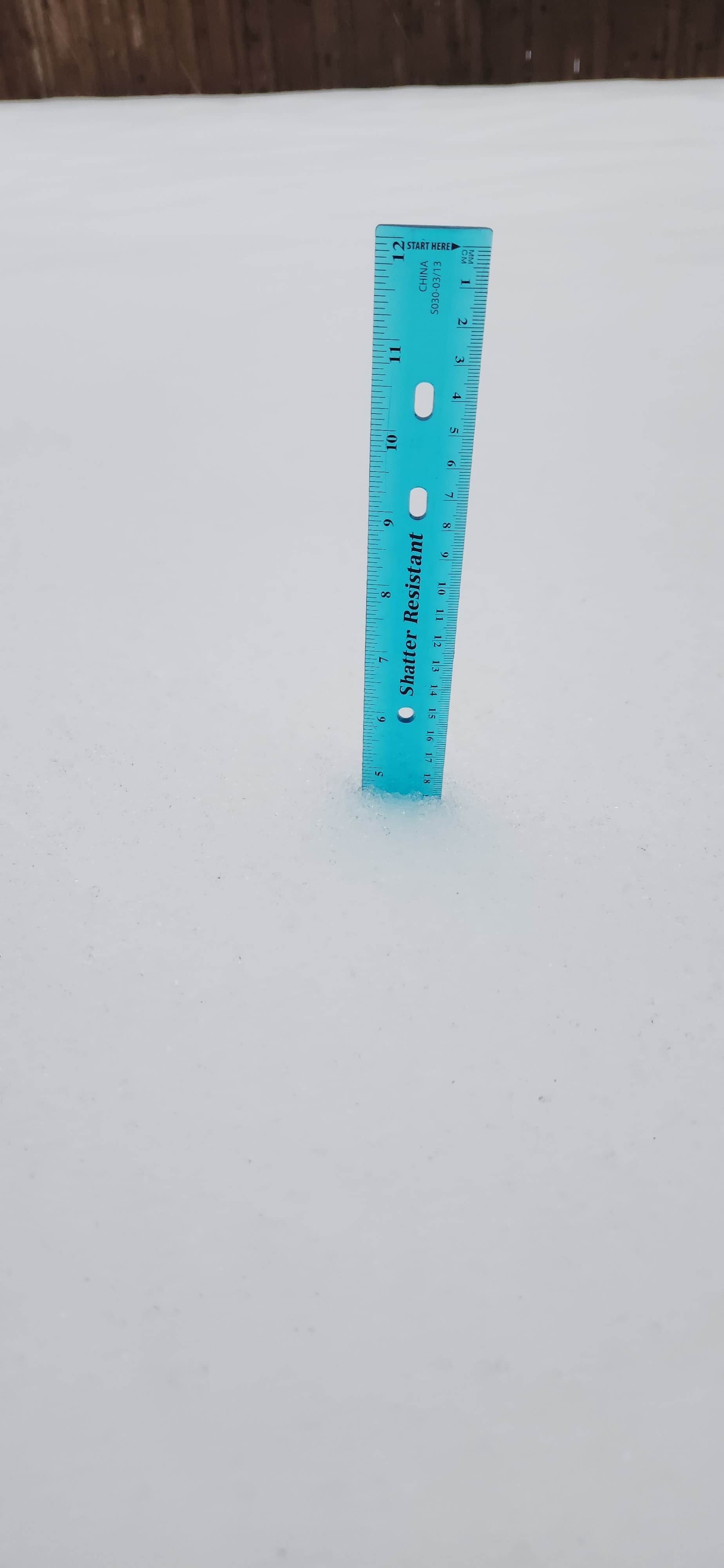 Almost 5″ of snow in Anna