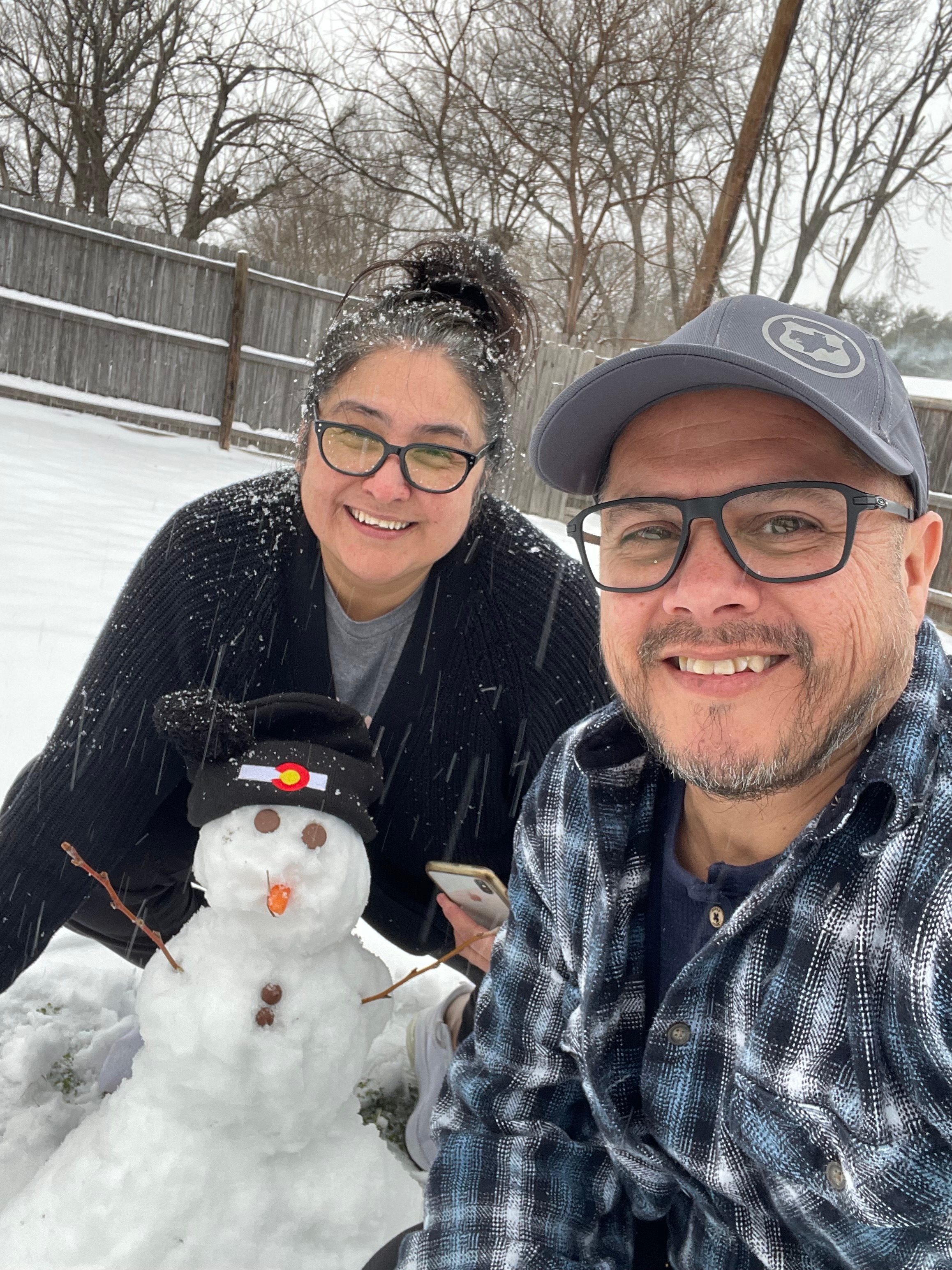 Snowman with Abel and Tina 2025 Snow Storm ⛄️