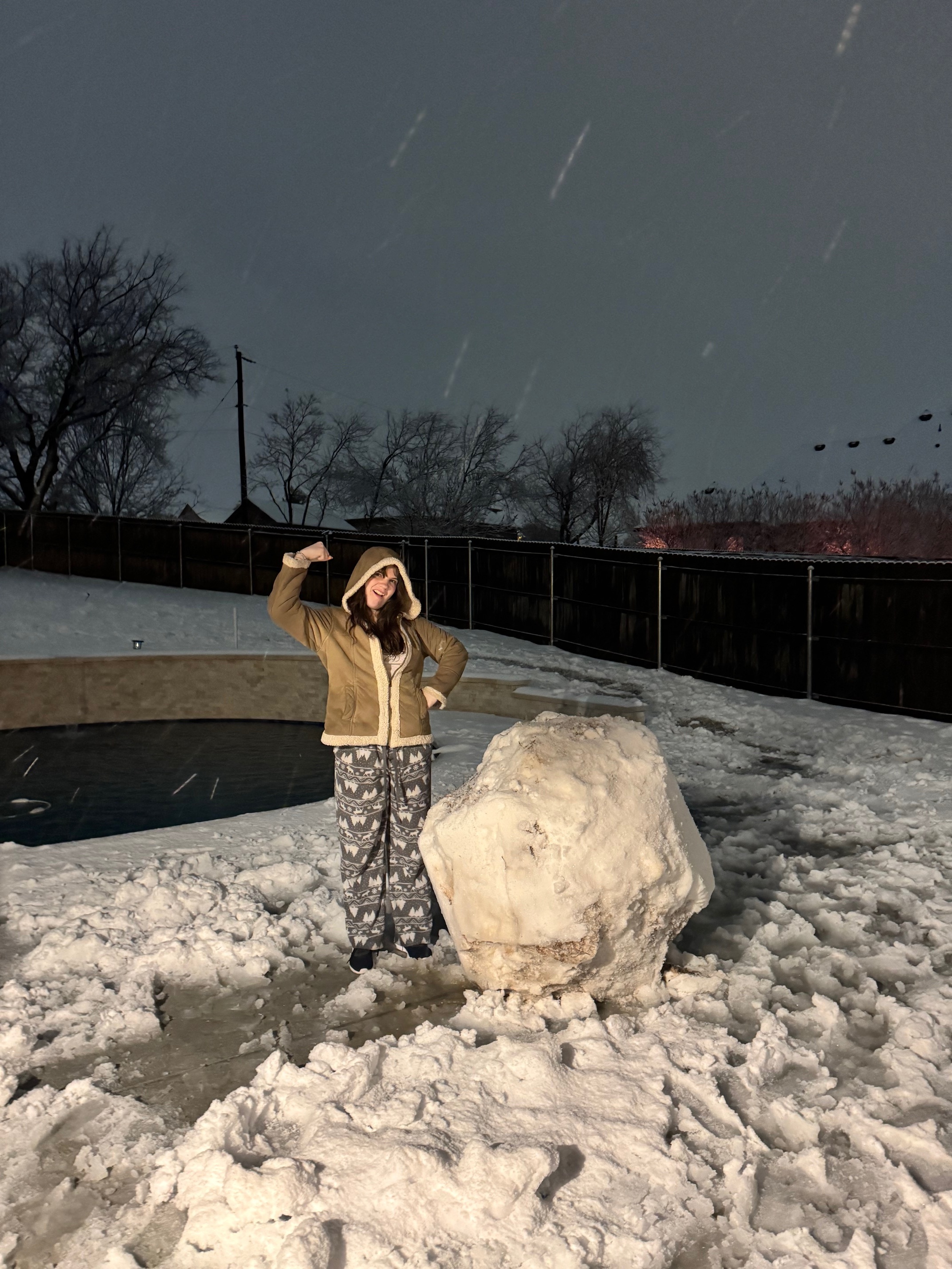 Photos from 1/9 in haslet. Photos can be used at will. Giant snowball and snowman!!