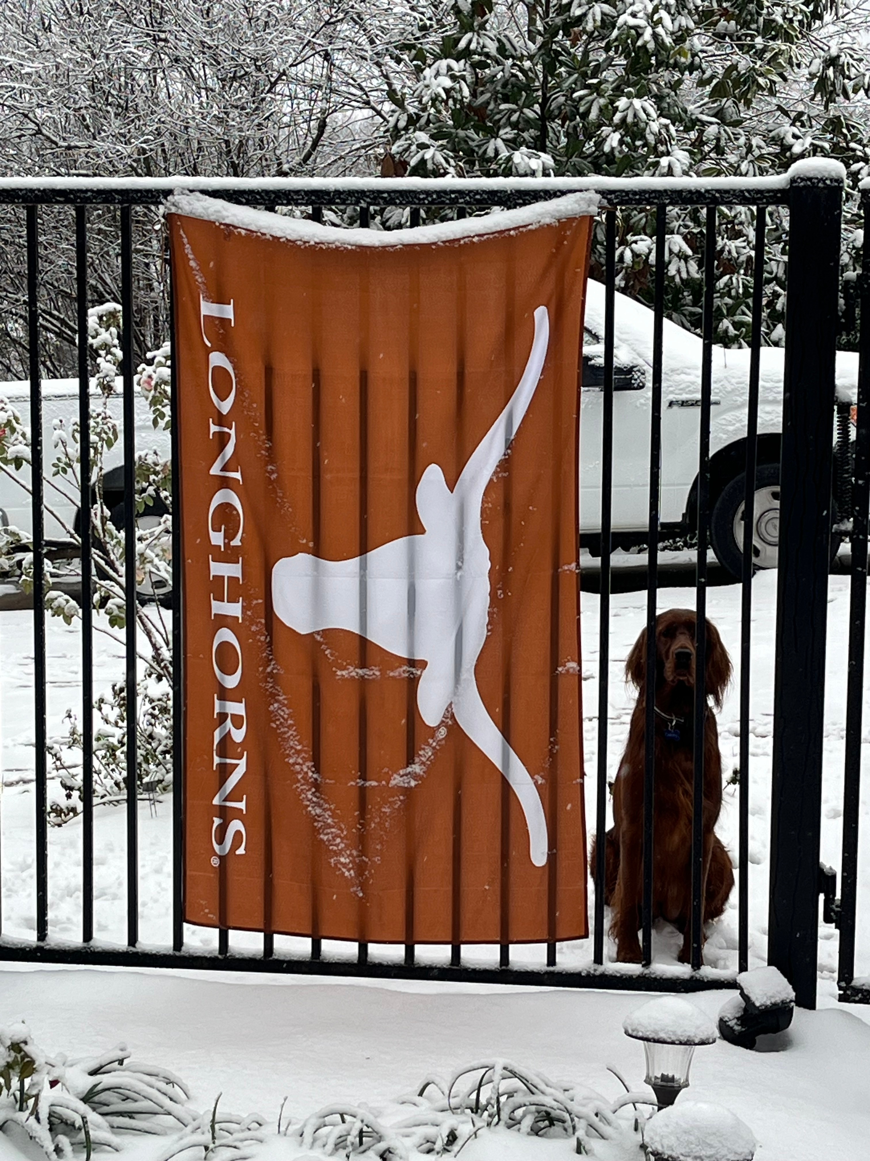 Oakley ready for football and snow in Flower Mound