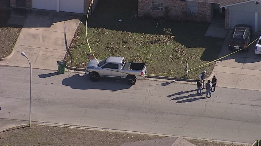 Haltom City police investigate a shooting involving a police officer on Friday, Jan. 31, 2025.
