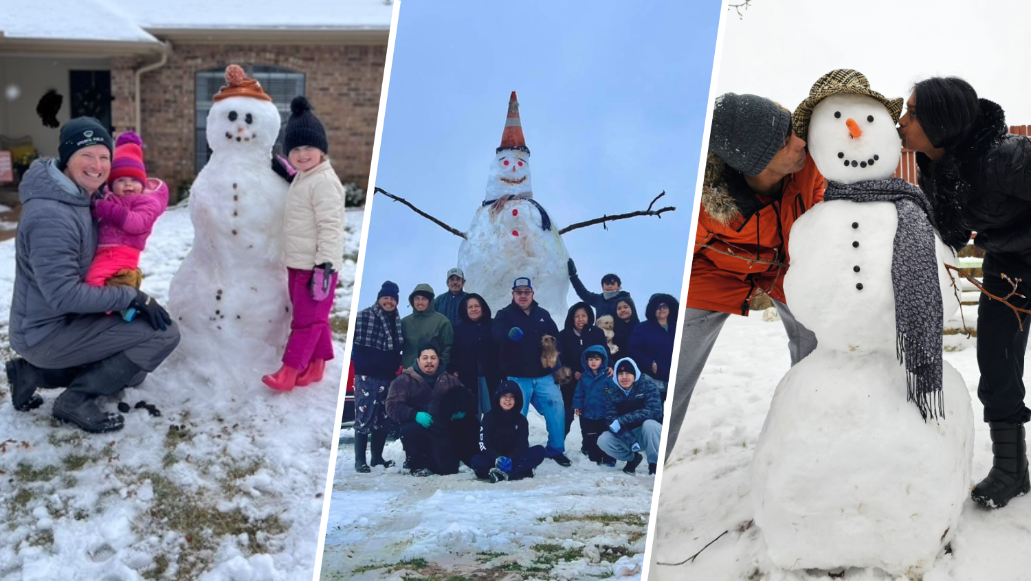 North Texans ‘want to build a snowman' and did, and shared their photos