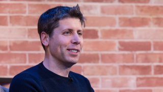 Sam Altman, chief executive officer of OpenAI, during an interview at Bloomberg House on the opening day of the World Economic Forum (WEF) in Davos, Switzerland, on Tuesday, Jan. 16, 2024.