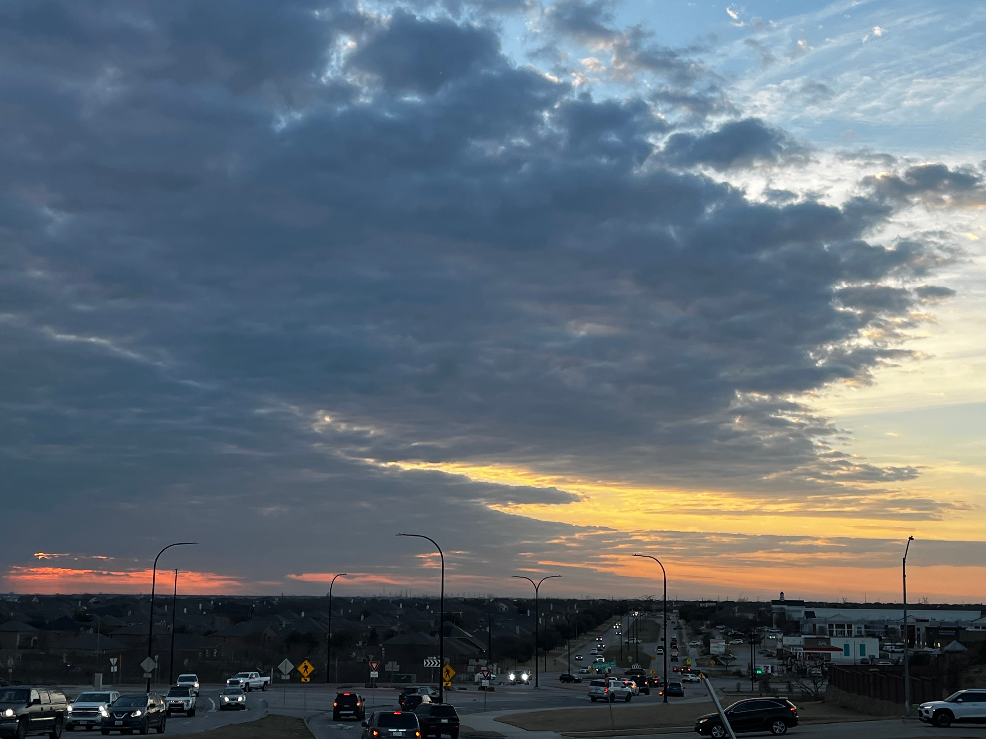 Sunset in Alliance area of Fort Worth.