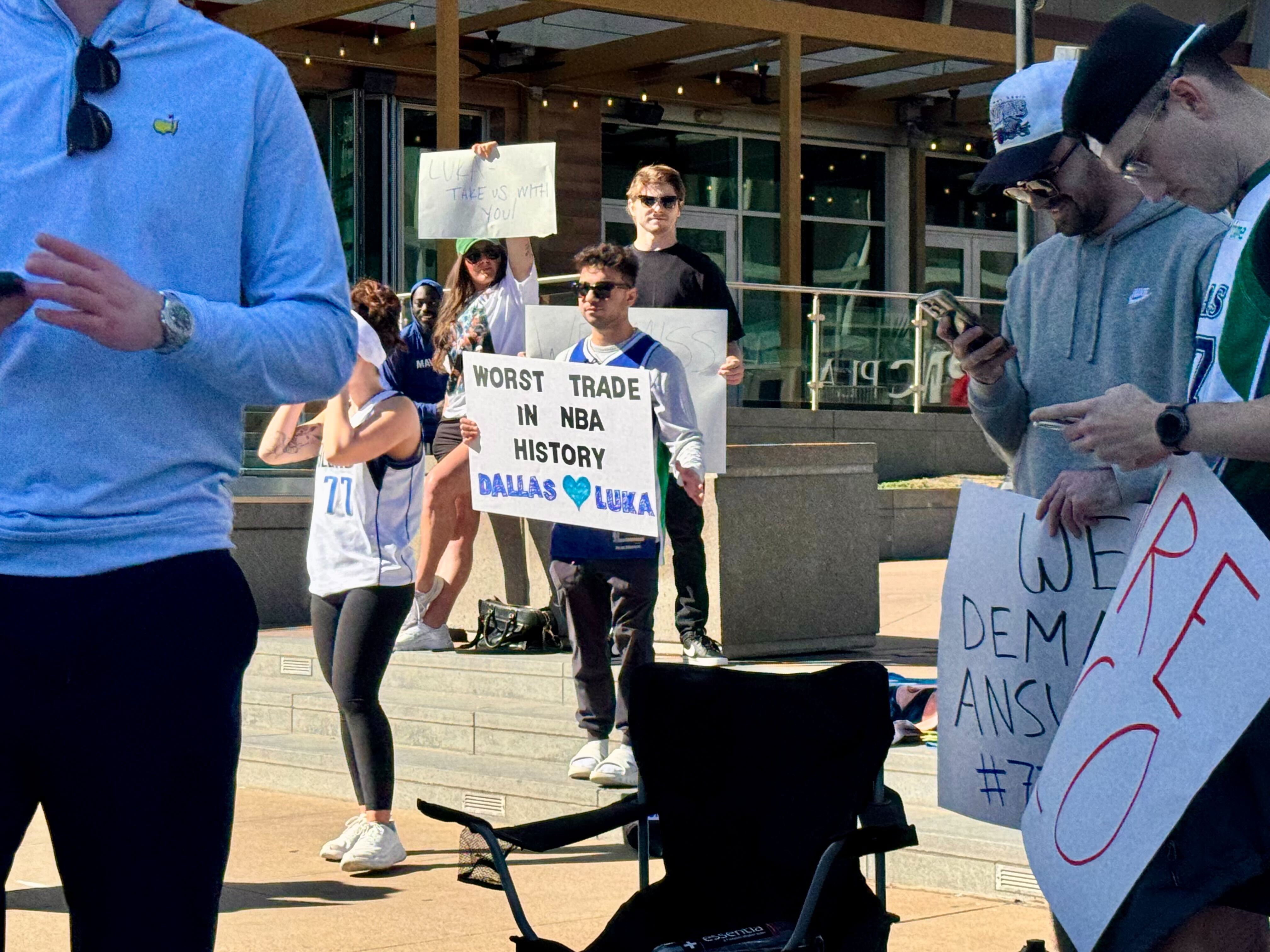 Fans protest after Luka Doncic trade from Mavs