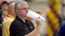 Michael Phelps swimming coach Bob Bowman (not pictured) is watching the Minneapolis Grand Prix final at the University of Minnesota Aquatic Center. (Required credit: Greg Smith-USA Today Sports)