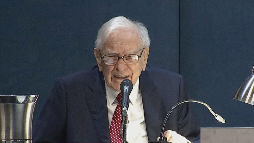 Warren Buffett speaks during the Berkshire Hathaway Annual Shareholders Meeting in Omaha, Nebraska, on May 4, 2024.