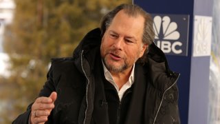 Marc Benioff, Chairman & CEO of Salesforce, speaking on CNBC’s Squawk Box outside the World Economic Forum in Davos, Switzerland on Jan. 22nd, 2025.