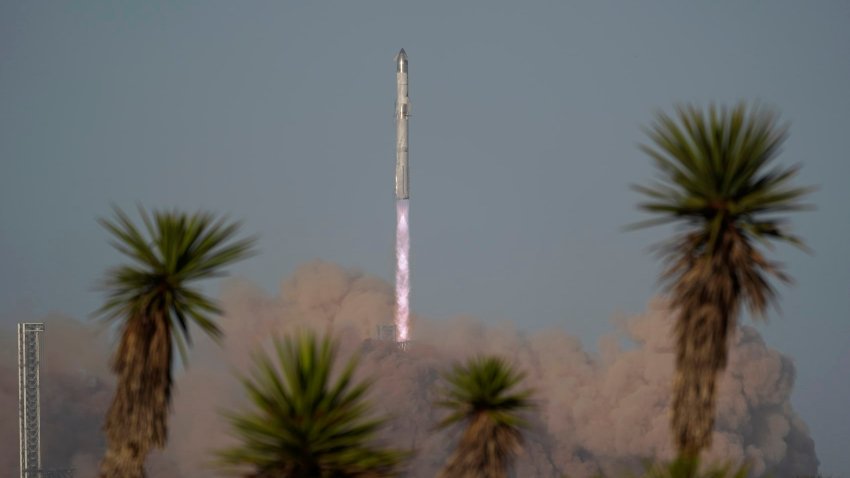 SpaceX’s mega rocket Starship lifts off for a test flight from Starbase in Boca Chica, Texas, Thursday, March 6, 2025.