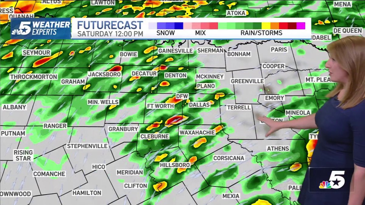 NBC 5 Forecast: Rainy Saturday with chilly temperatures in North Texas ...