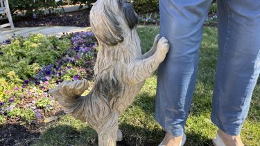 Dog Seward Johnson Tending the Garden Dallas Blooms 2025 Dallas Arboretum