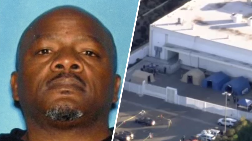 Eugene Henley Jr. is pictured alongside a processing center used by federal authorities in a criminal investigation.