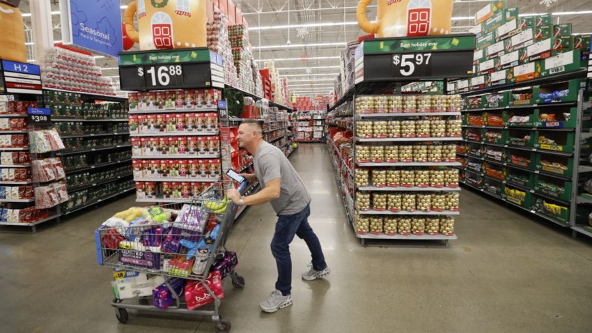 Shoppers at the Walmart Supercenter in Burbank during Walmart’s multi-week Annual Deals Shopping Event in Burbank Thursday, Nov. 21, 2024. 