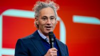 Alex Karp, chief executive officer of Palantir Technologies Inc., speaks during the AIPCon conference in Palo Alto, California, US, on March 13, 2025.