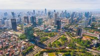 The Semanggi overpass in Jakarta, Indonesia.
