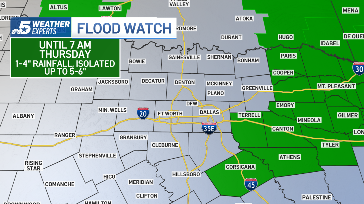 Severe storms possible this week in parts of North Texas – NBC 5 Dallas ...