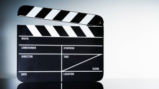 A film clapperboard, taken on February 25, 2010. (Photo by PhotoPlus Magazine/Future via Getty Images)