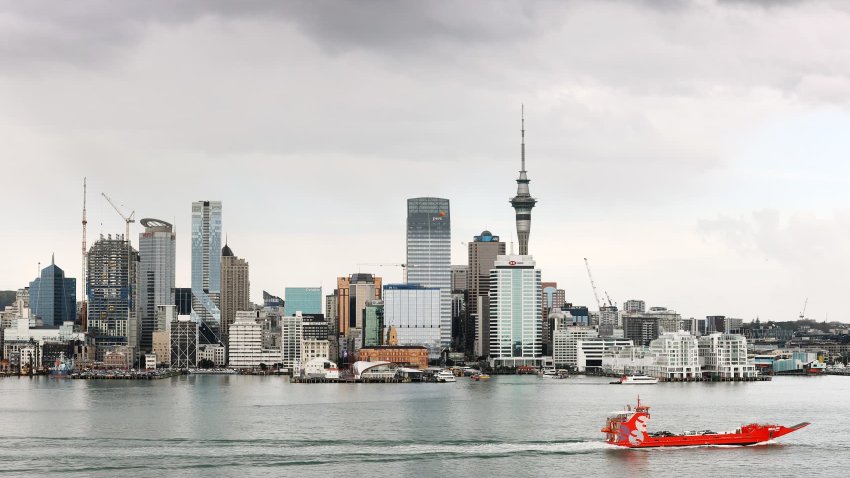 Buildings in Auckland, New Zealand, on Monday, May 22, 2023.