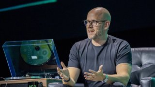 Daniel Ek, co-founder and CEO of Spotify Technology SA, during the Acquired Live event at the Chase Center in San Francisco on Sept. 10, 2024.