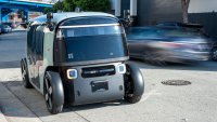 A Zoox autonomous robotaxi in San Francisco, California, US, on Wednesday, Dec. 4, 2024.