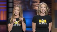 Alexi Wellman (left) and Raechel Van Buskirk pitch Deviled Egg Co. on ABC’s “Shark Tank.”