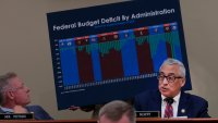 Rep. Robert Scott (D-VA) (R) speaks during a mark up meeting with the House Budget Committee on Capitol Hill on May 16, 2025 in Washington, DC, U.S..