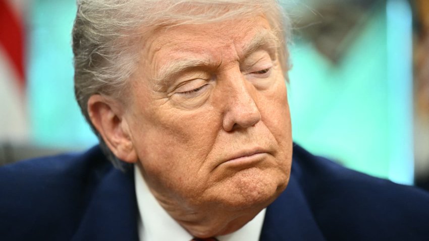 US President Donald Trump prepares to sign executive orders in the Oval Office of the White House in Washington, DC, on May 23, 2025.