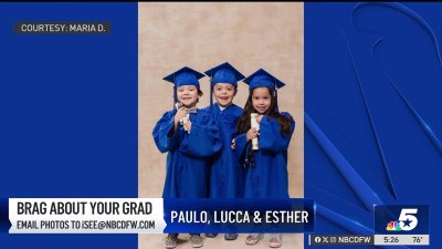 Graduation photos: Paulo, Lucca and Esther; Christopher and Rosita