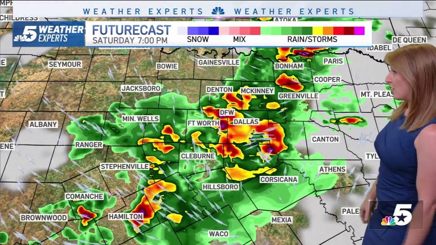 NBC 5 Forecast: Severe thunderstorms possible Saturday afternoon, evening