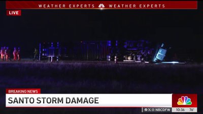18-wheeler overturned on I-20 near Santo