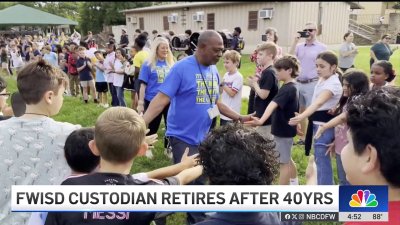 Special sendoff for Fort Worth ISD custodian retiring after 40 years
